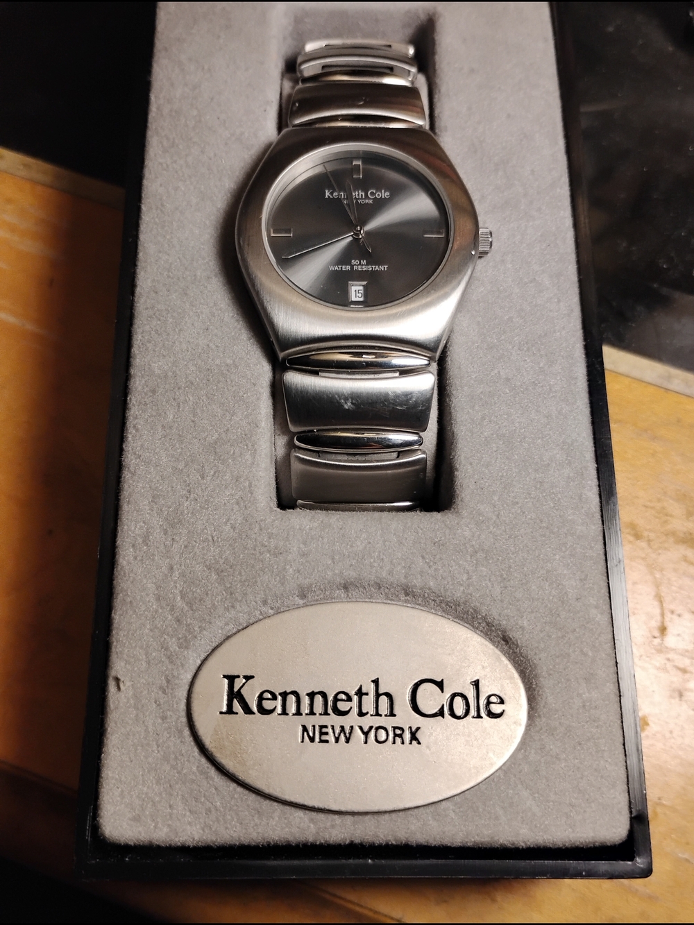 Kenneth Cole Silver Stainless Steel Men’s Watch with Silver Dial